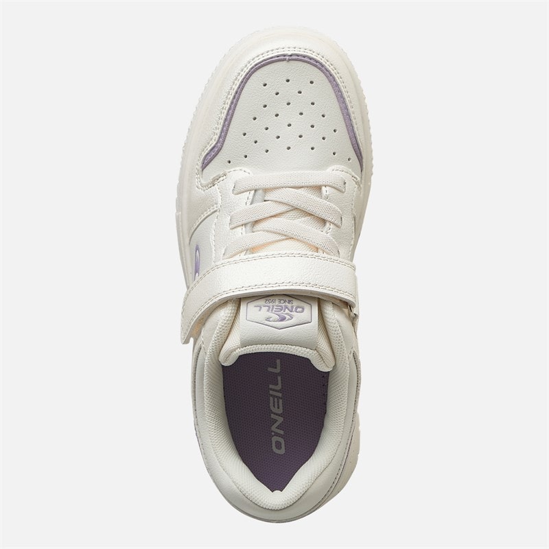 O'Neill Girls Delilah Trainers Off White/Light Silver - Image 4