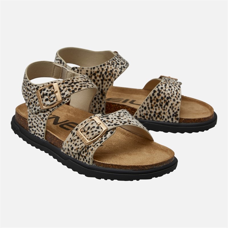 Girls Polly Ankle Strap Sandals Leopard - Image 1