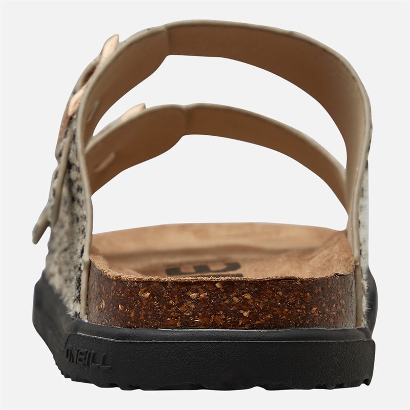 O'Neill Girls Haleiwa Double Buckle Sliders Leopard - Image 4