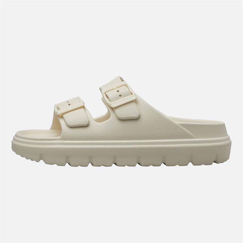 Womens Sunset Double Buckle Sliders Whitecap Gray - Image 2