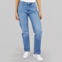 Womens Jane Straight Leg Jeans Medium Blue Denim