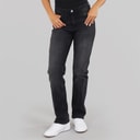 Womens Jane Straight Leg Jeans Washed Black