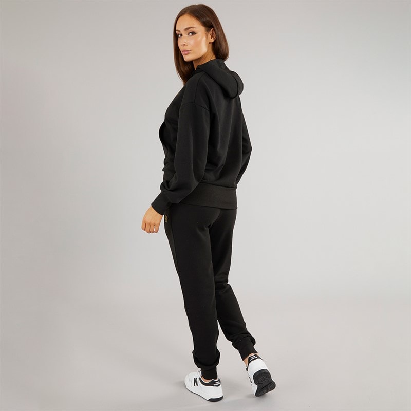 Womens Daphne Two Piece Hoodie And Joggers Set Black - Image 2
