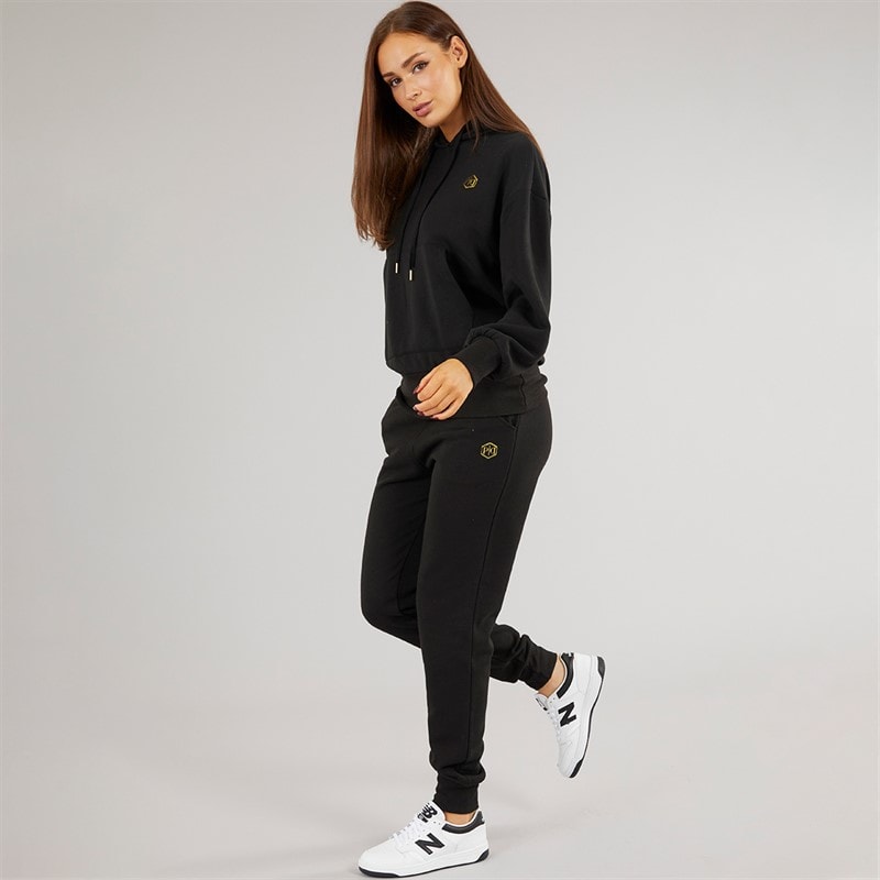 Womens Daphne Two Piece Hoodie And Joggers Set Black - Image 4
