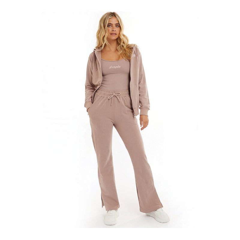 Womens Sierra Lounge Jacket Vest And Pants Set Dusky Pink - Image 5