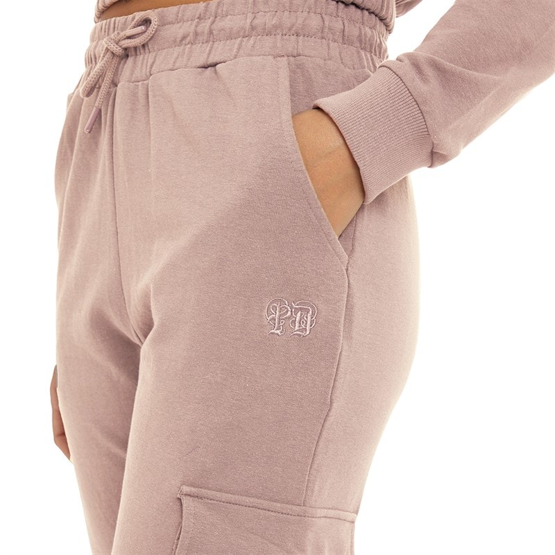 Womens Lotus Lounge Jacket And Pants Set Dusky Pink - Image 3