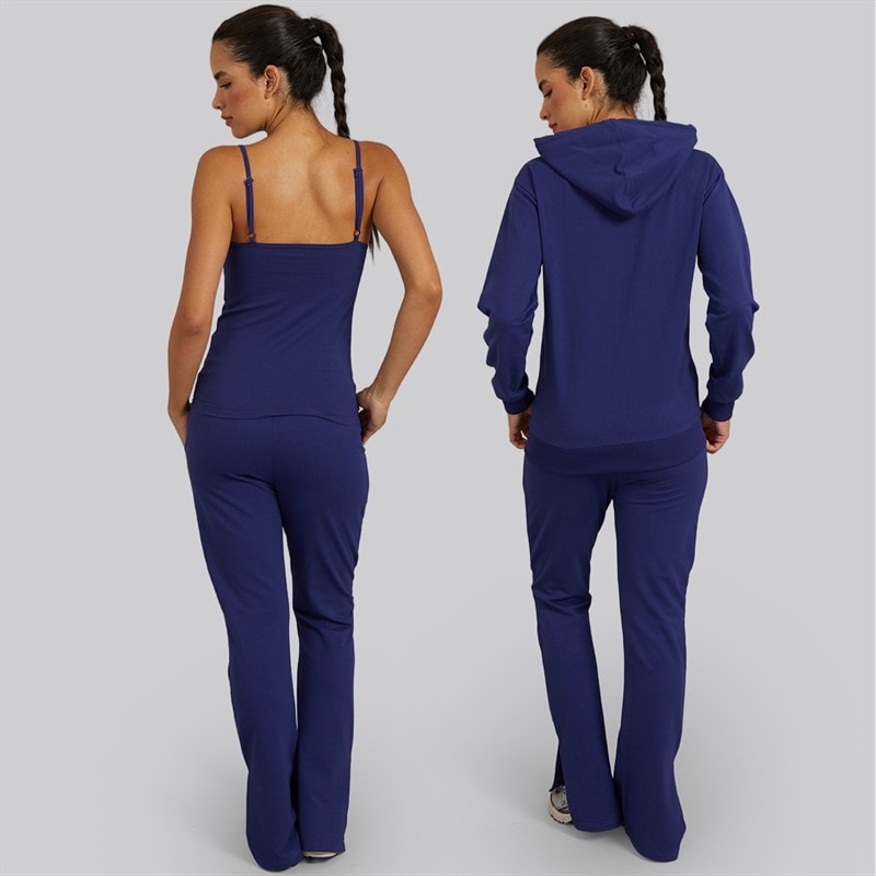 Womens Sierra Lounge Jacket Vest And Pants Set Twilight Blue - Image 2