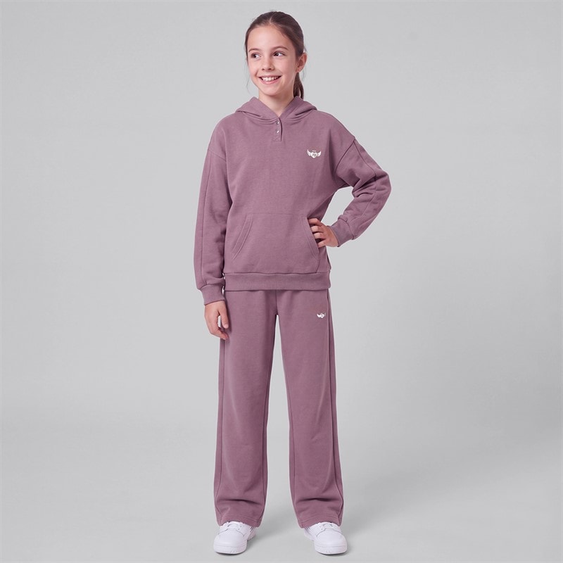 Girls Avery Hoodie And Loose Fit Joggers Tracksuit Elderberry - Image 3