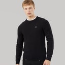 Mens Aras Crew Neck Jumper Black