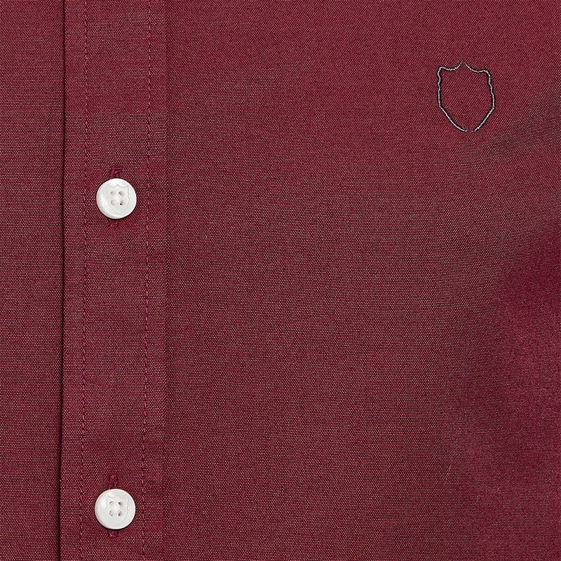Mens Jaros Long Sleeve Shirt Royal Maroon - Image 2