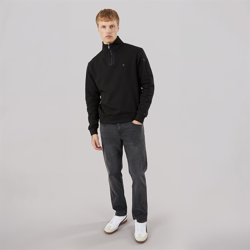 Mens Caldoro Relaxed Regular Fit Jeans 409 Washed Black - Image 4