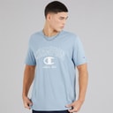 Mens State Of Play Varsity Logo T-Shirt Light Blue