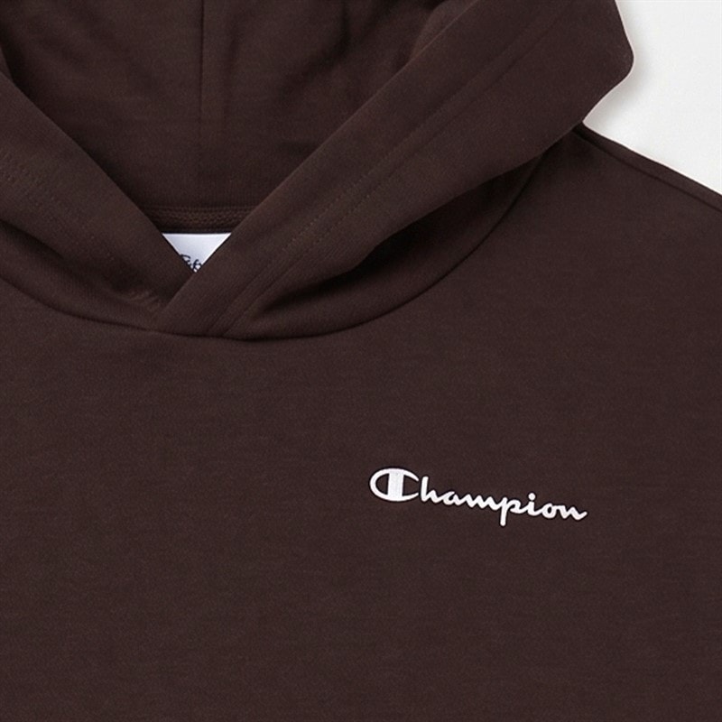 Junior Core Heritage Logo Hoodie Chocolate - Image 2