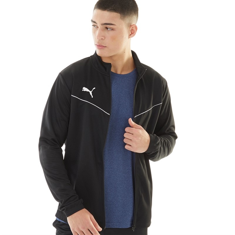 Mens teamRISE Training Poly Track Jacket Puma Black/Puma White - Image 3