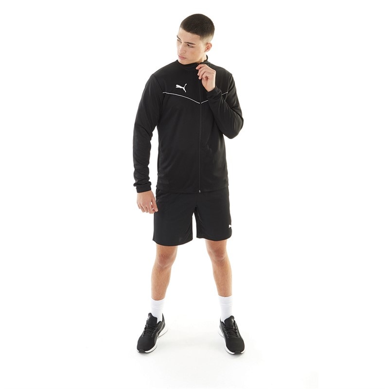 Mens teamRISE Training Poly Track Jacket Puma Black/Puma White - Image 4