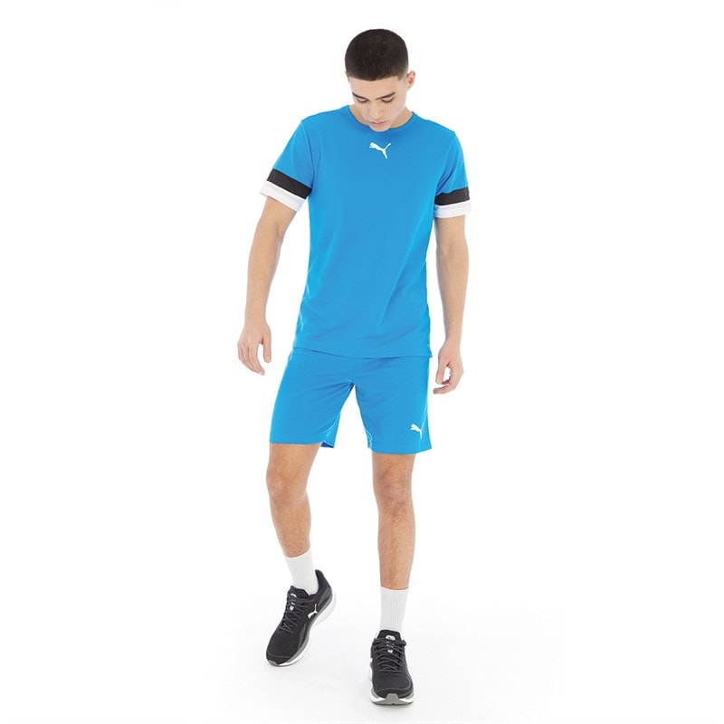 Mens teamRISE Training Shorts Electric Blue Lemonade/Puma White - Image 4