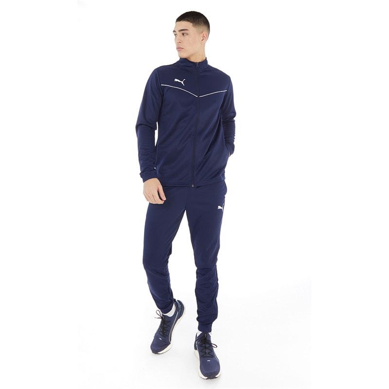 Mens teamRISE Training Poly Track Jacket Peacoat/Puma White - Image 3