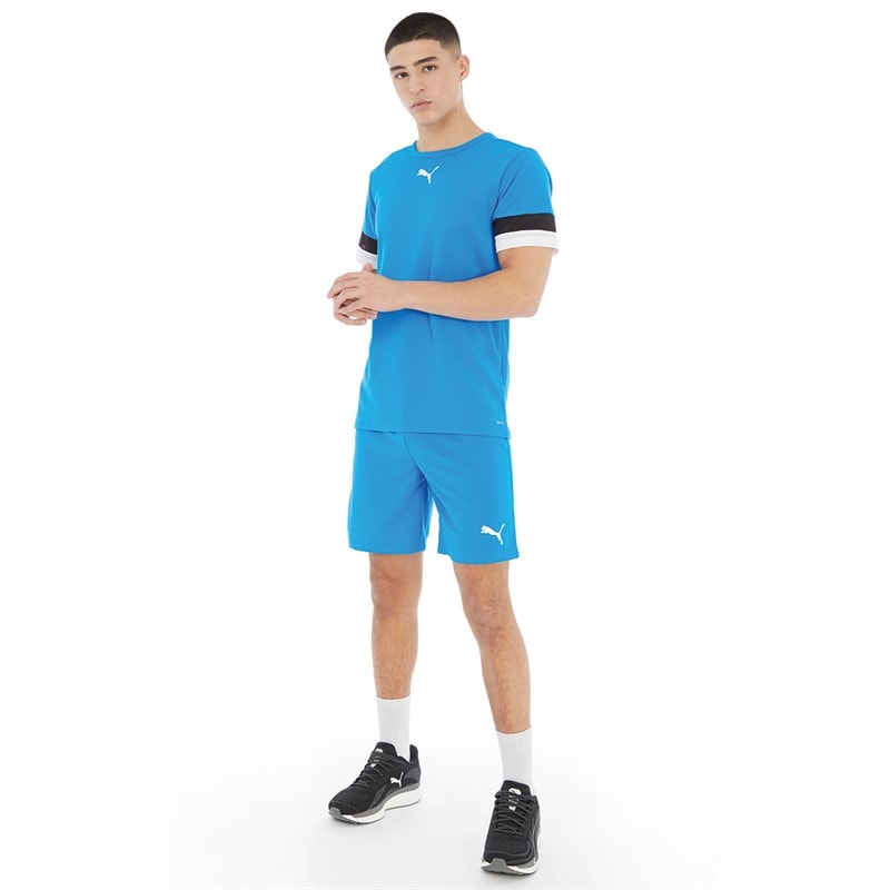 Mens teamRISE Training Jersey Electric Blue Lemonade/Puma Black/Puma White - Image 3