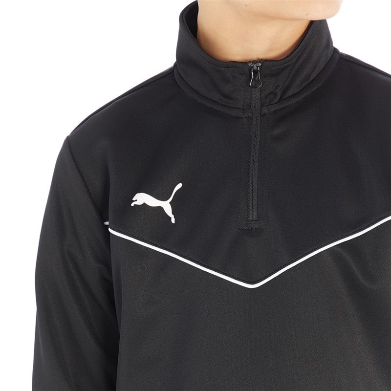 Boys teamRISE Training 1/4 Zip Top Puma Black/Puma White - Image 3