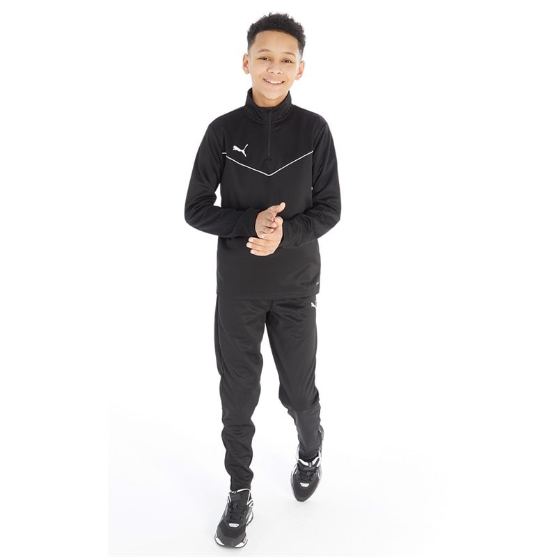 Boys teamRISE Training 1/4 Zip Top Puma Black/Puma White - Image 4