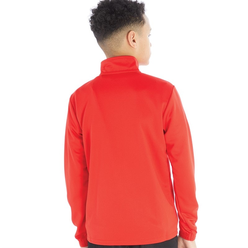 Boys teamRISE Training 1/4 Zip Top Puma Red/Puma White - Image 2