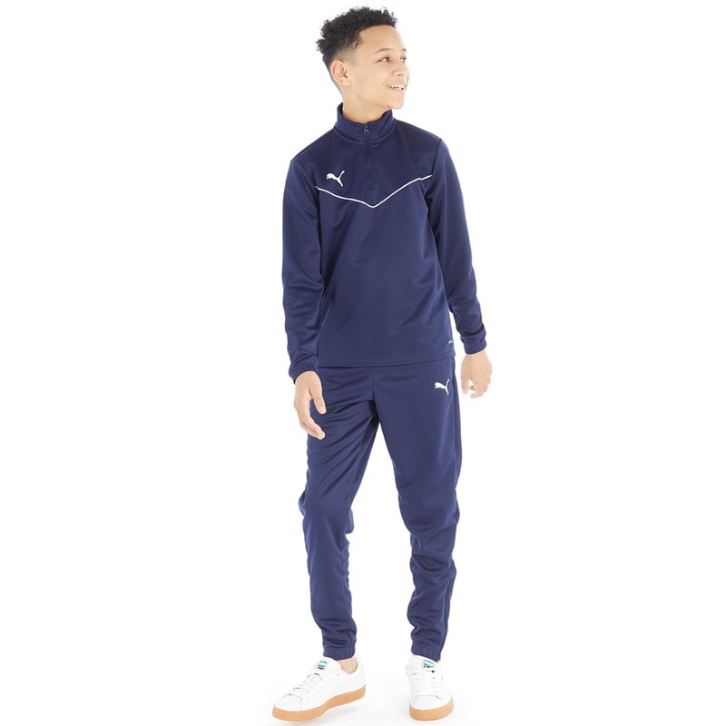 Boys teamRISE Training Poly Track Pants Peacoat/Puma White - Image 4