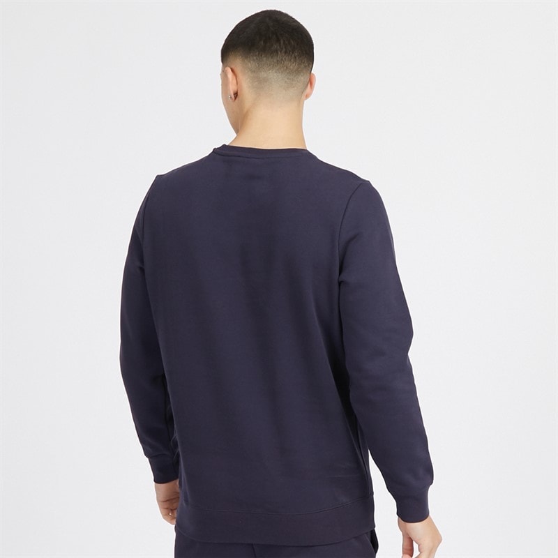 Mens Essentials Small Logo Crew Sweatshirt New Navy - Image 2
