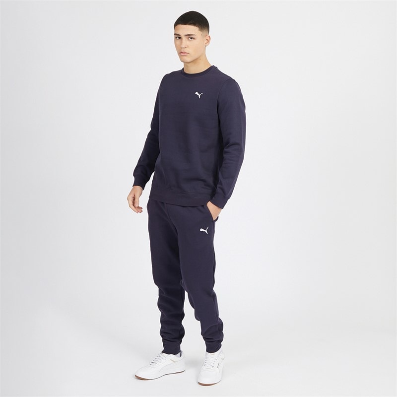 Mens Essentials Small Logo Crew Sweatshirt New Navy - Image 3