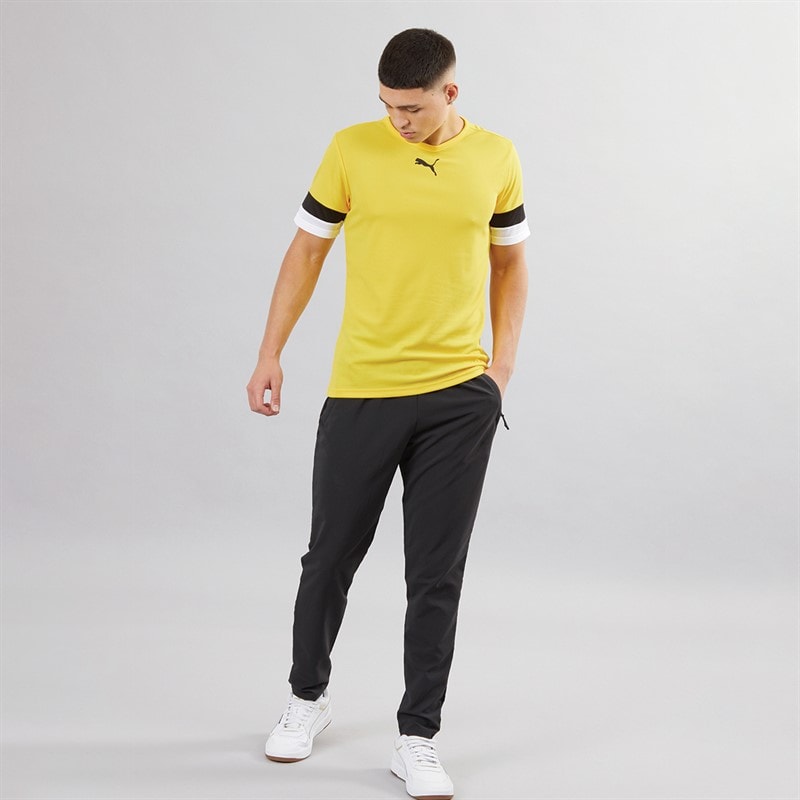 Mens teamRISE Training Jersey Cyber Yellow/Puma Black/Puma White - Image 3