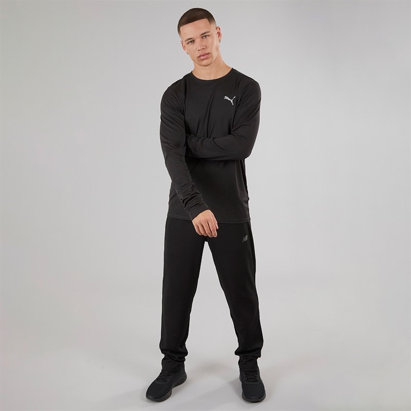 Mens Run Favorite Long Sleeve Running Top Puma Black - Image 3