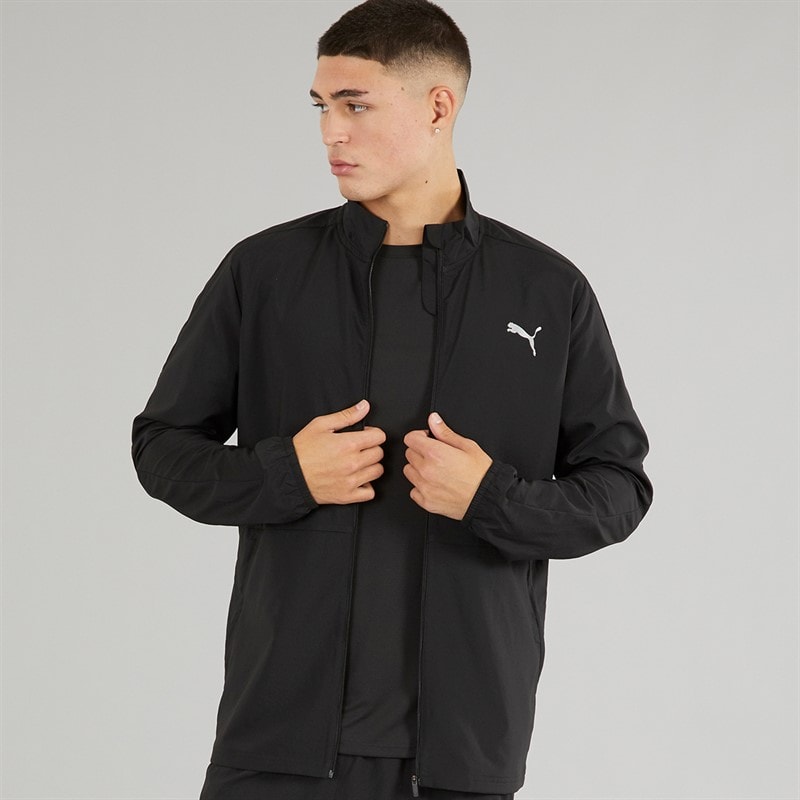 Mens Run Favorite Woven Running Jacket Puma Black - Image 4