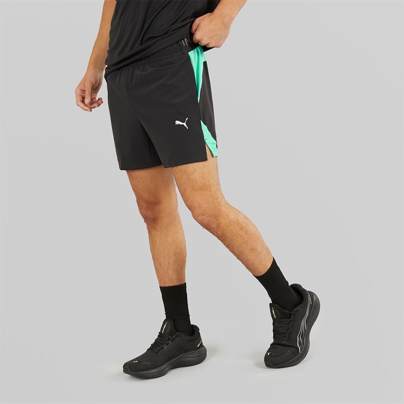 Puma Mens dryCELL Ultrabreathe 5 Inch Training Shorts Black/Blue