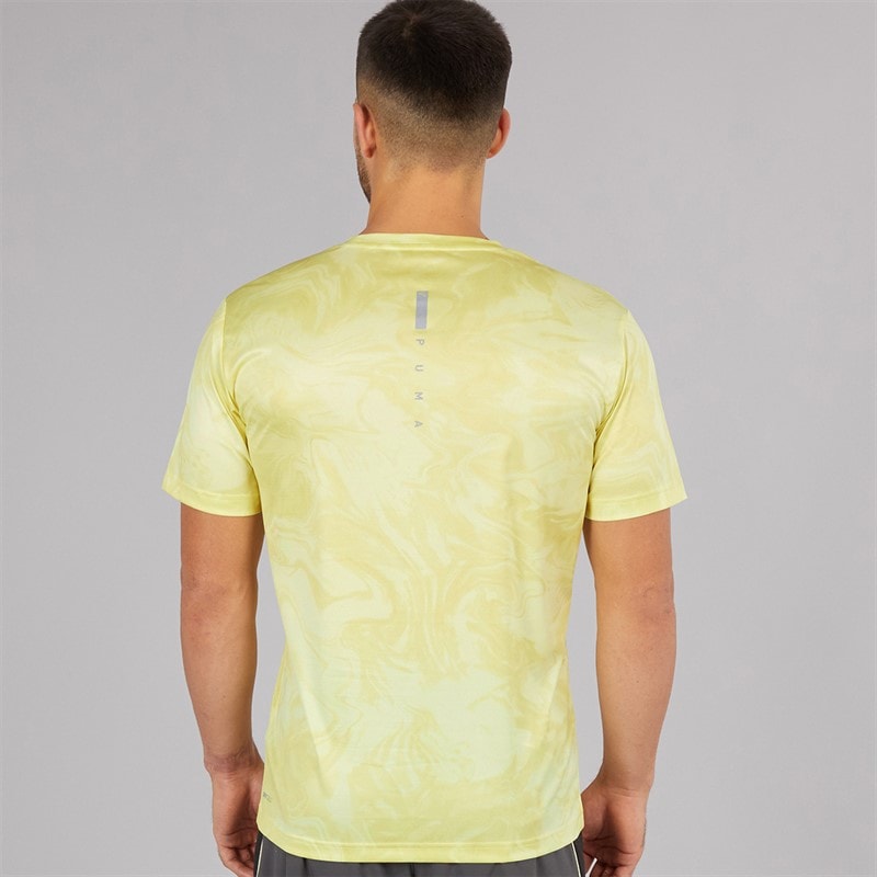 Mens Train All Day Marble Print Training Top Gold Moon - Image 2