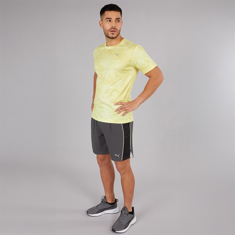 Mens Train All Day Marble Print Training Top Gold Moon - Image 3