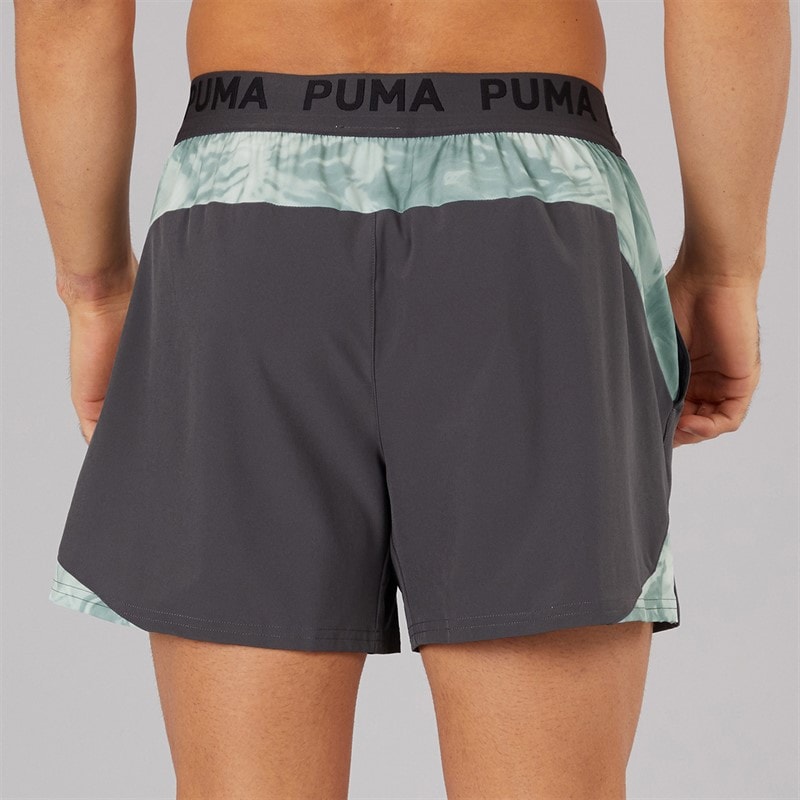 Mens Puma Fit Ultrabreathe Stretch 5 Inch Marble Training Shorts Grey/Blue - Image 3