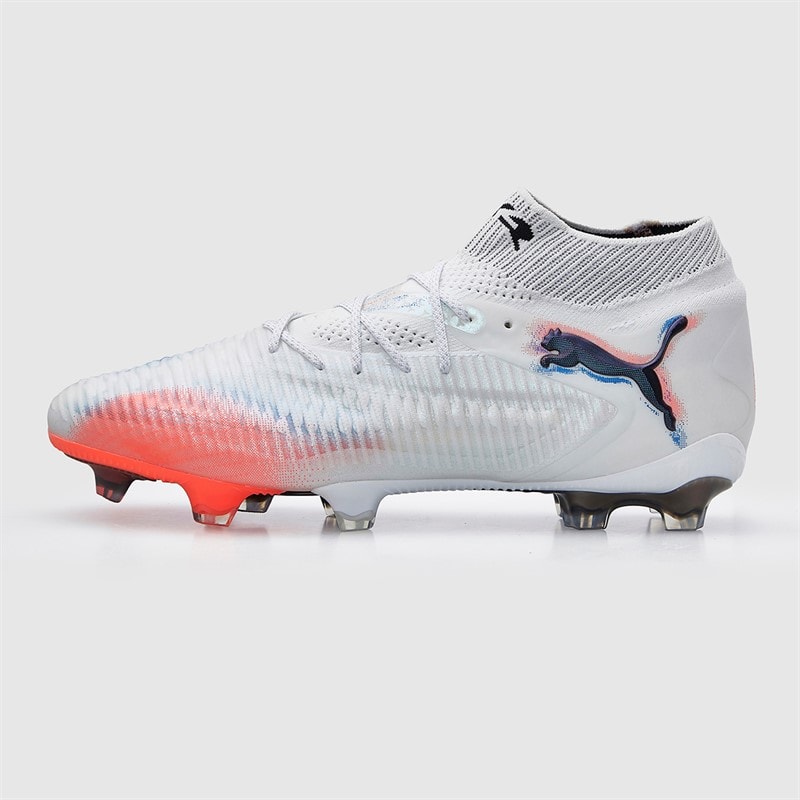 Womens Future 8 Ultimate FG Firm Ground Football Boots White/Puma Black/Glowing Red - Image 2