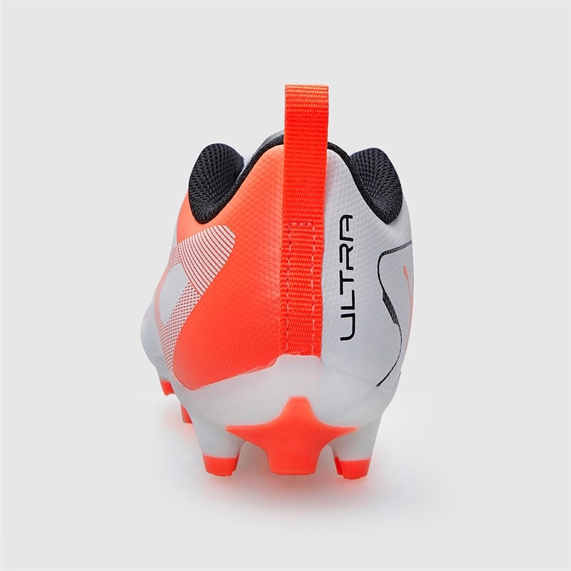 Puma Boys Ultra 5 Play FG/AG Firm/Artificial Ground Football Boots White/Black/Glowing Red - Image 4