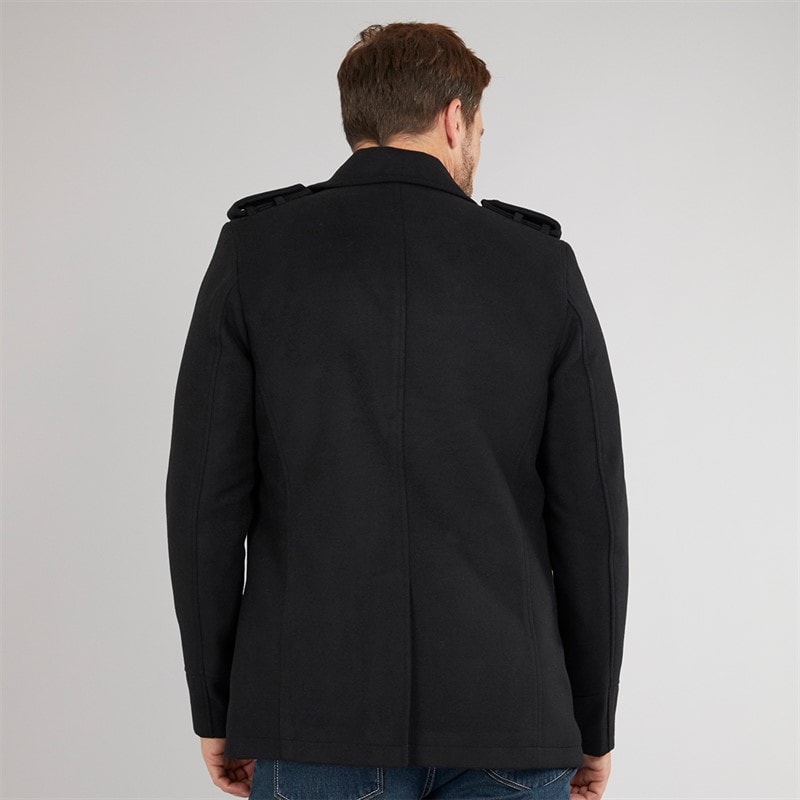Mens DB Slim Fit Reefer Jacket Black - Image 2