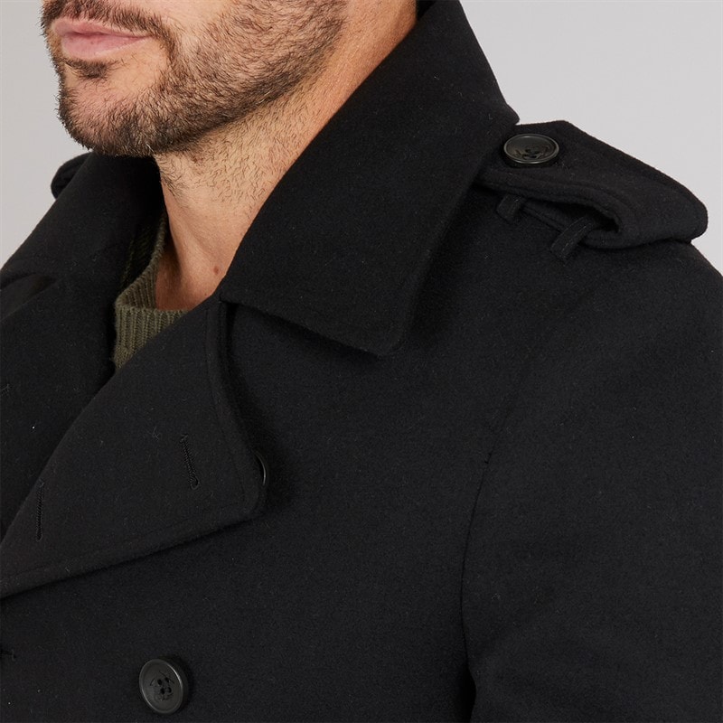 Mens DB Slim Fit Reefer Jacket Black - Image 5