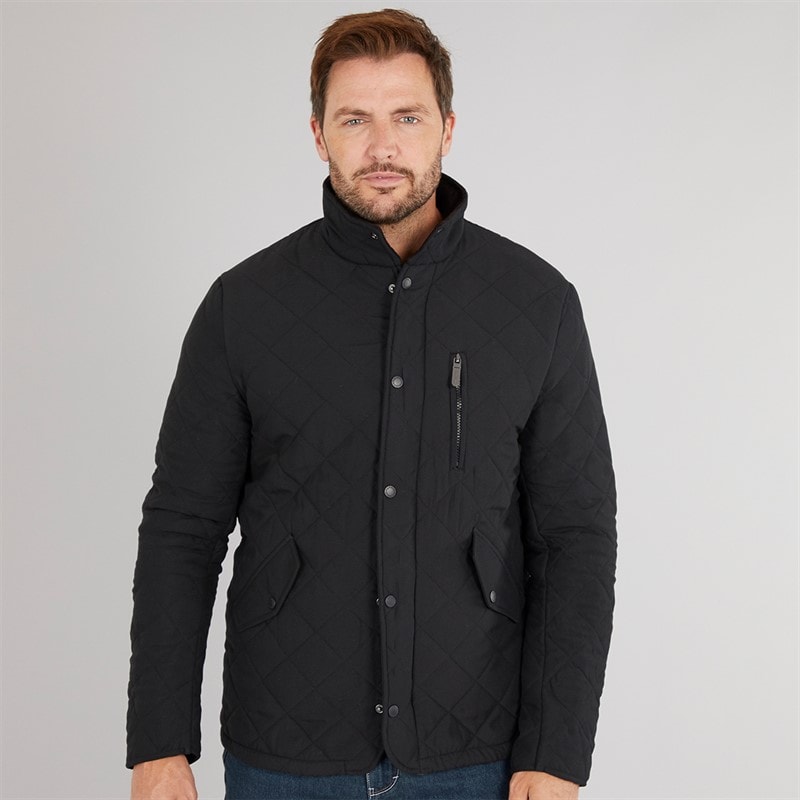 Mens Prima Quilted Jacket Black - Image 3