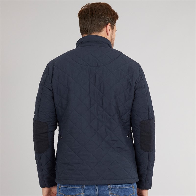 Mens Prima Quilted Jacket Navy - Image 2