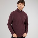 Mens Remington Eco 1/4 Zip Textured Fleece Aubergine