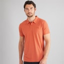 Mens Current Eco Polo Shirt Rust Leaves