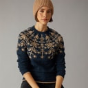 Womens Aaisha Eco Fair Isle Jumper Navy