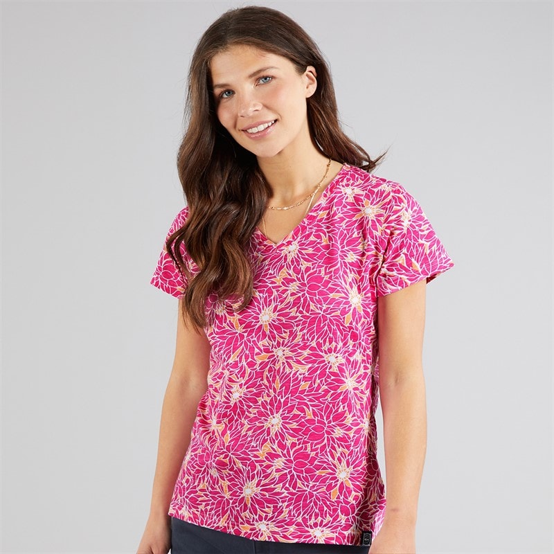 Weird Fish Womens Starlie T-Shirt Gerbera