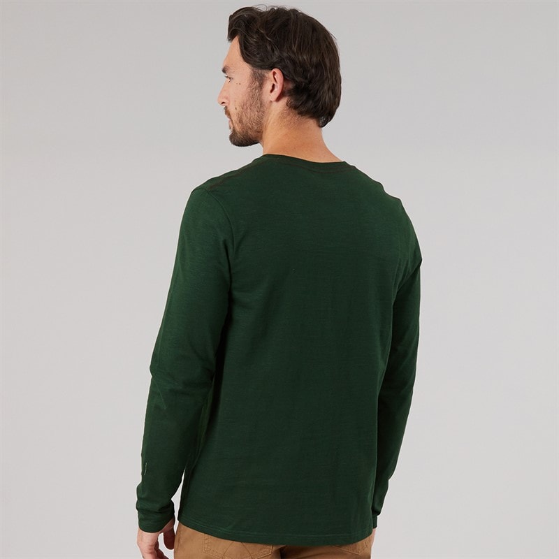Mens Gills Branded Long Sleeve Top Pine - Image 2