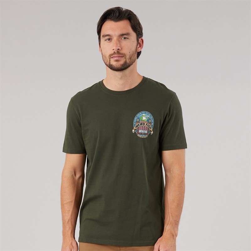Mens Detector Artist T-Shirt Duck Green - Image 2