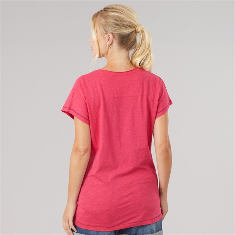 Womens Sunburst Graphic T-Shirt Foxglove - Image 2
