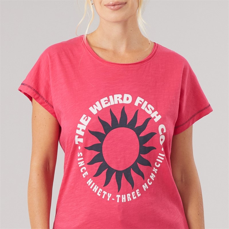 Womens Sunburst Graphic T-Shirt Foxglove - Image 3