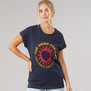 Womens Sunburst Graphic T-Shirt Navy